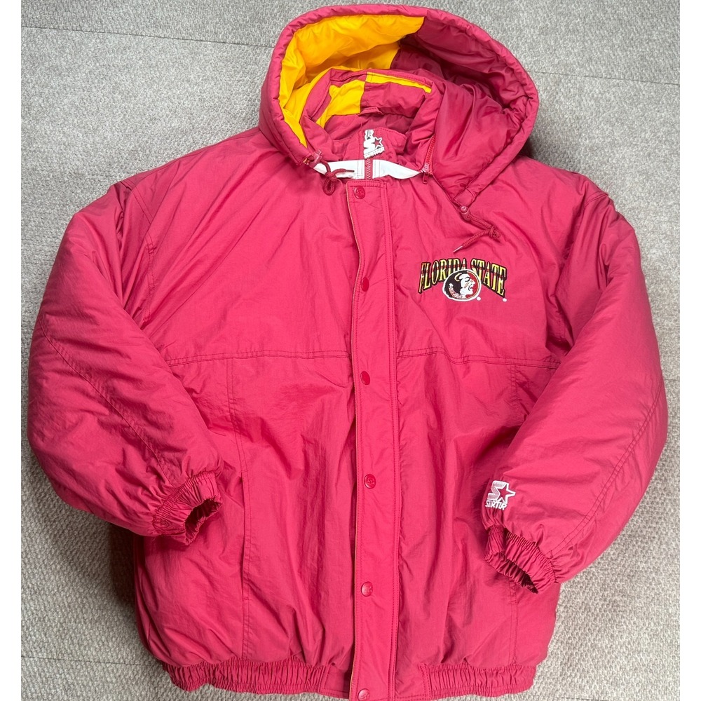 Starter Vtg Rare NCAA Florida States Seminoles Full Zip Hooded‎ Jacket Size XXL